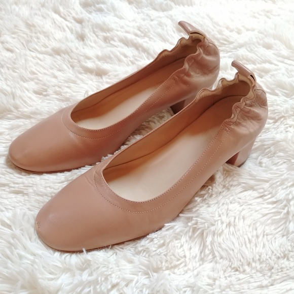 everlane day heel pale rose